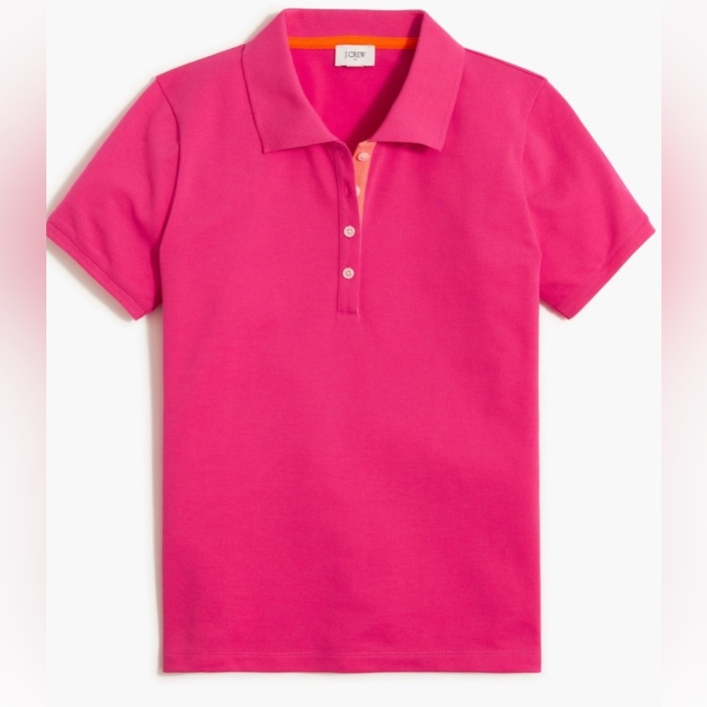 J. Crew Pink Pique Polo Shirt, NWT
